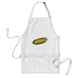 Tablier Légumes alimentaires vintage ; Maïs jaune sur épi