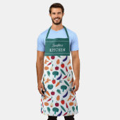 Tablier Légumes Cuisine personnalisée Unisex (Porté)