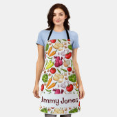 Tablier Légumes de jardinage personnalisés (Porté)