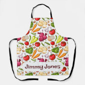 Tablier Légumes de jardinage personnalisés (Recto)