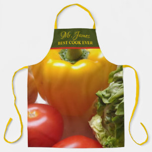 Tablier Légumes Tomates Meilleur Cuisinier Jamais Ajouter 