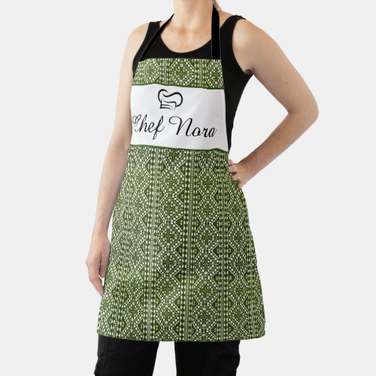 Tablier L'élégant Tateez palestinien en vert (Insitu)