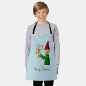 Tablier L'elfe de l'atelier du Père Noël (Porté)