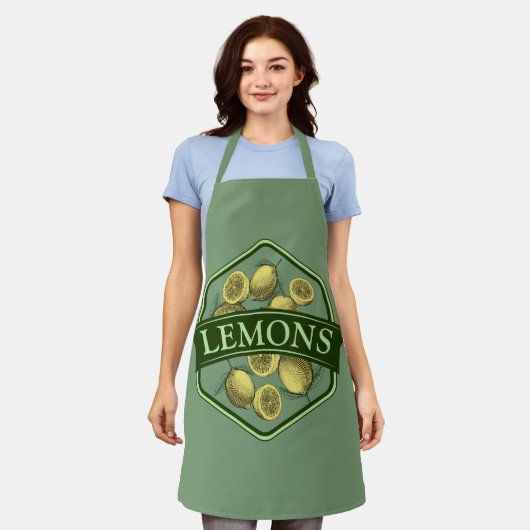 Tablier LEMON Apron - Personnalisable (Porté)