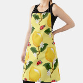 Tablier Lemon Ladybug : Motif jaune tropical. (Insitu)