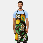 Tablier Lemon Seamless Pattern hand painted in watercolor (Porté)