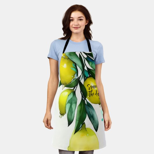 Tablier Lemon Tree Squeeze the Day Custom Text (Porté)