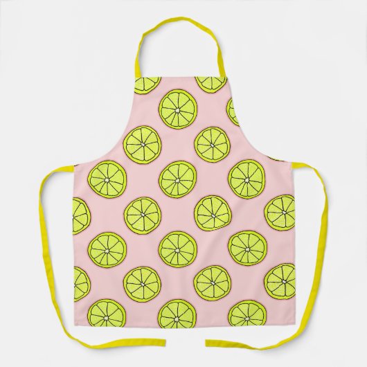 Tablier Léonade rose Citron tranché Motif Blush (Recto)