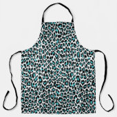 Tablier Leopard/Cheetah Motif Turquoise Black tendance (Recto)