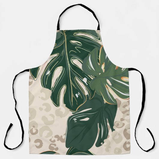 Tablier Leopard motif, poster de animal design transparent (Recto)