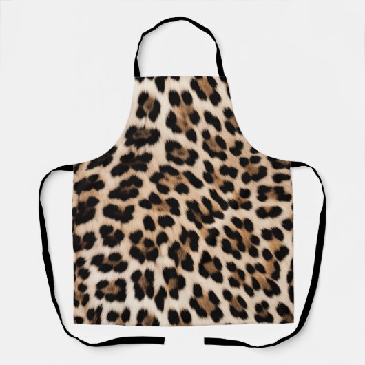 Tablier Léopard noir Brown crémeux (Recto)