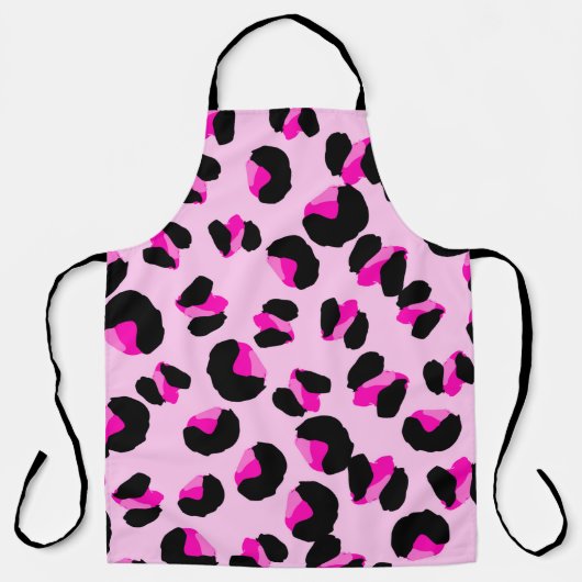 Tablier Léopard rose. Motif de peau animale. Leopard. Pant (Recto)