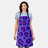 Tablier "Leopard violet électrique" (Porté)