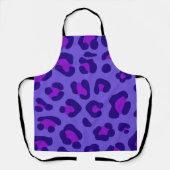 Tablier "Leopard violet électrique" (Recto)