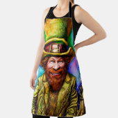 Tablier Leprechaun vert malicieux avec le trèfle (Insitu)