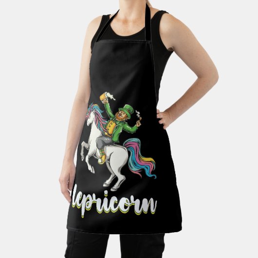 Tablier Lepricorn Leprechaun Unicorn St Patrick's Day (Insitu)