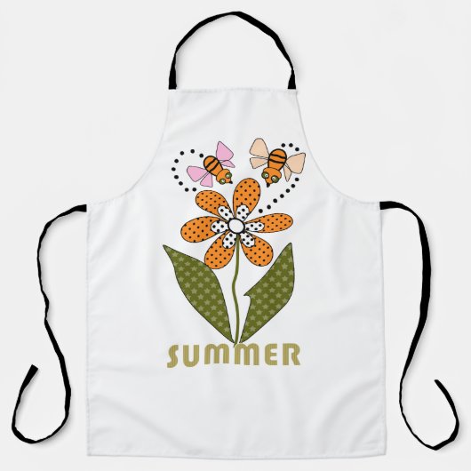 Tablier les abeilles aiment l'été et moi aussi (Recto)