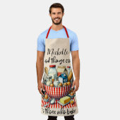 Tablier Les Bonnes Choses Personnalisées Viennent À Ceux Q (Porté)