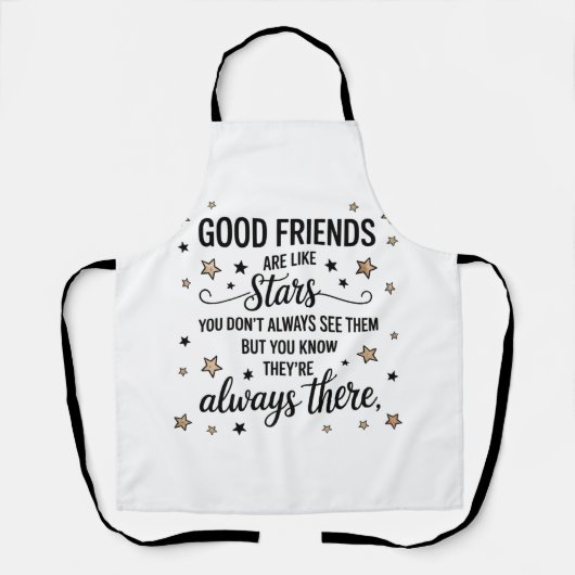 Tablier Les bons amis sont comme des étoiles Citation Insp (Recto)