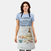 Tablier Les boulangeries à l'aquarelle vont cuire (Porté)