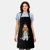 Tablier Les cadeaux de Noël des Beagles Père Noël (Porté)