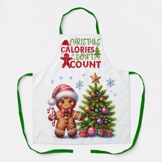 Tablier Les calories de Noël ne comptent pas (Recto)