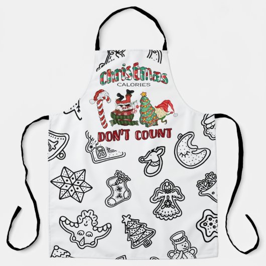 Tablier Les calories de Noël ne comptent pas Apron (Recto)