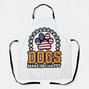 Tablier Les chiens me rendent heureux Chemise vintage à pa