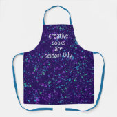 Tablier Les cuisiniers créatifs sont rarement Tidy Purple  (Recto)