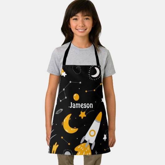 Tablier Les étoiles de l'espace extra-atmosphérique jaune  (Insitu)