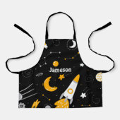 Tablier Les étoiles de l'espace extra-atmosphérique jaune  (Recto)