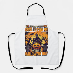 Tablier Les fantômes Halloween viennent jouer octobre enso