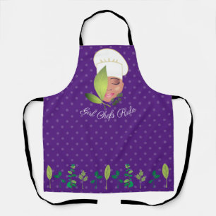 Tablier Les femmes chefs dirigent le polka dot aux herbes 