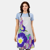 Tablier Les fleurs bleues (Porté)