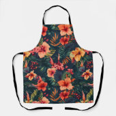 Tablier Les Fleurs D'Hibiscus, Un Modèle Floral Tropical (Recto)