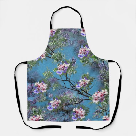 Tablier Les fleurs du printemps de Jacaranda répètent le M (Recto)