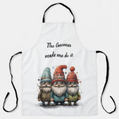 Tablier 🍄 Les Gnomes M'Ont Fait Le Faire Apron 🍄 (Recto)