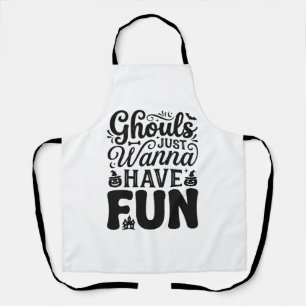 Tablier Les goules veulent juste s'amuser SVG Halloween vi
