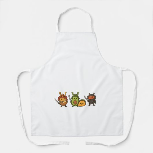 Tablier Les guerriers alimentaires de Samurai (Recto)