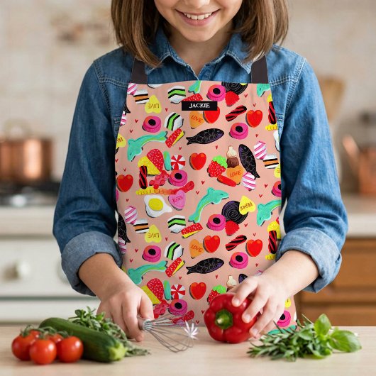 Tablier Les jolies valentines vous êtes tellement rose suc