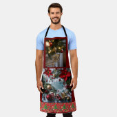 Tablier "Les lumières et les fleurs de Noël Arbre de Noël" (Porté)