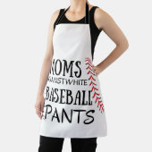 Tablier Les mamans contre les pantalons de baseball blanc (Insitu)