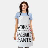 Tablier Les mamans contre les pantalons de baseball blanc (Porté)