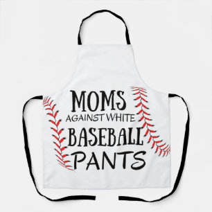 Tablier Les mamans contre les pantalons de baseball blanc