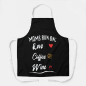 Tablier Les mamans courent amoureusement, café et vin (Recto)