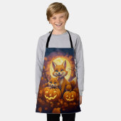 Tablier Les mignons renards fêtent l'Halloween (Porté)