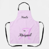 Tablier Les ongles roses et noirs par "votre nom" (Recto)