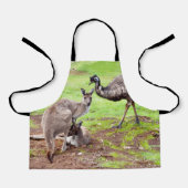 Tablier "Les Pals improbables : l'amitié Kangaroo et Emu" (Recto)