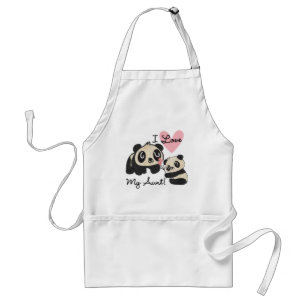 Tablier Les pandas I aiment ma tante