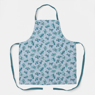 Tablier Les papillons Doodle Bugs - bleu - motif sans soud
